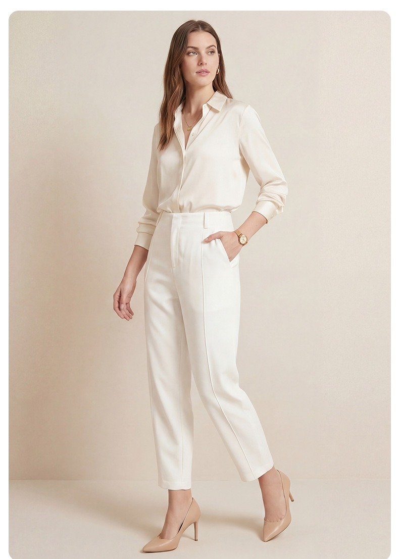 Quần culottes nữ ống rộng cạp cao chất modal mềm rũ dáng suông — trà xanh matcha chi tiết 18