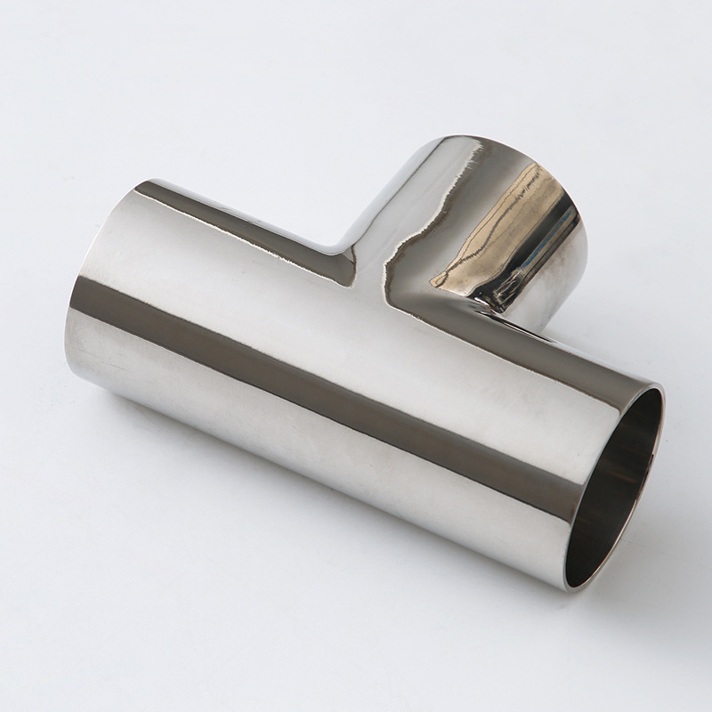 316L stainless steel welded equal diameter tee sanitary grade pipe…
