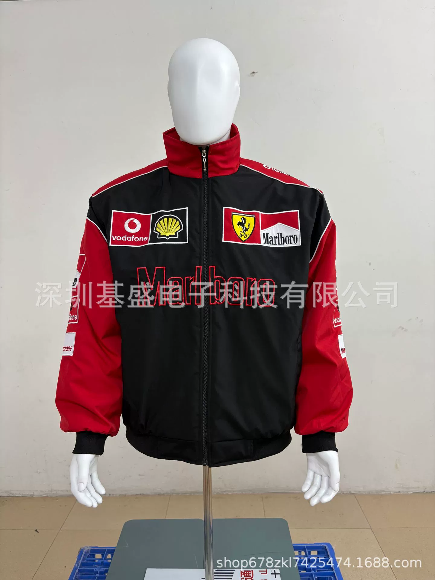Ferrari, гоночная куртка с длинным рукавом для отдыха, пуховик, с вышивкой, европейский стиль