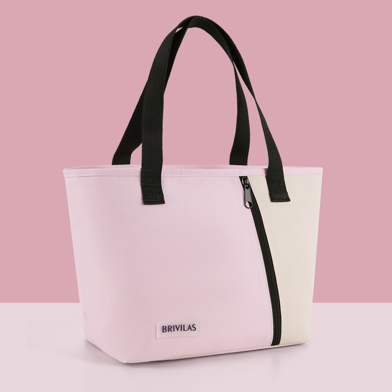 Bolsas de comidas etiquetadas transfronterizas bolsas de almuerzo de oficina portátiles bolsas de almuerzo de aislamiento térmico bolsas de almuerzo de tela Oxford