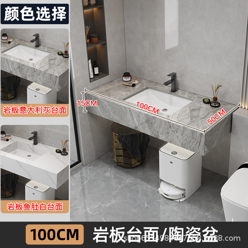 100CM Italian gray undercounter basin