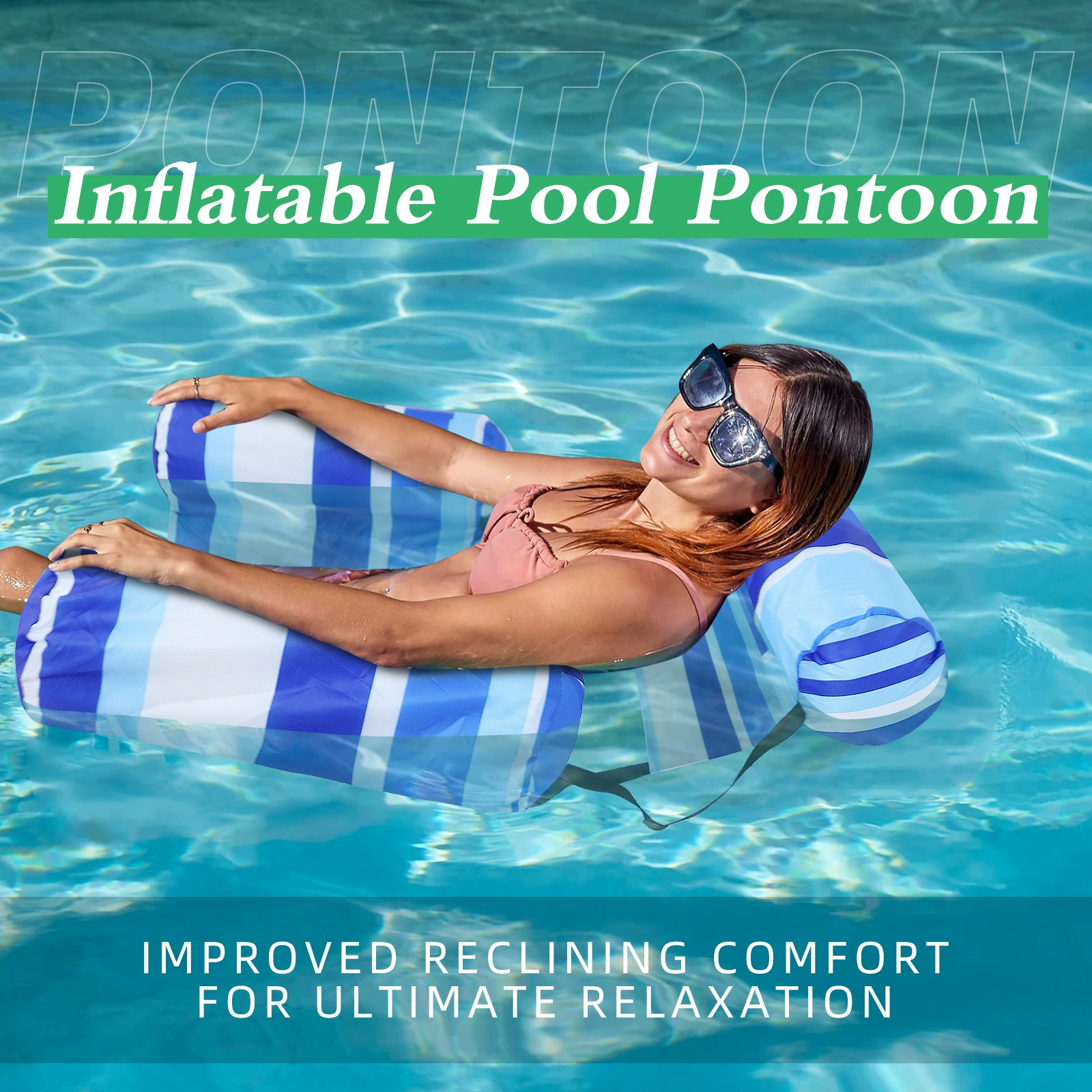 Новое надувное сиденье с тремя трубками, гамак для бассейна, складная спинка, плавающий ряд, надувная кровать, кленовый лист, плавающий ряд, чехол для плавания, кольцо для плавания