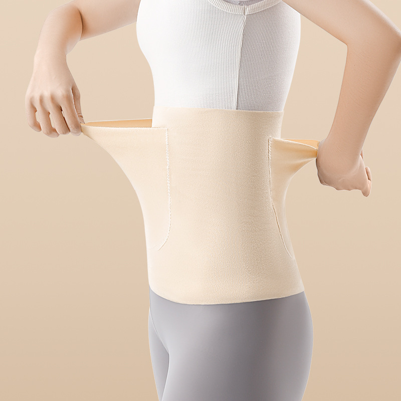Bolsillo de congelamiento de doble bolsillo caliente para proteger la cintura deportiva de la mujer para proteger la cintura caliente para proteger el estómago y el cinturón sin marcas uterinas