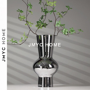 Modern Accessible Luxury Model Room Glass Vase Ornaments Study Living Room Coffee Table Desktop Dry Flower Flower Arrangement Soft Decorations
