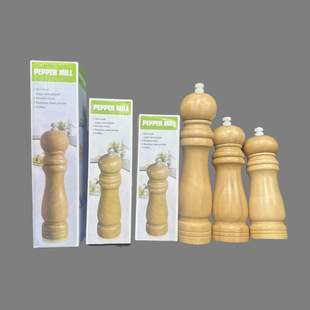 Log color wooden manual wooden pepper grinder multi-size pepper grinding pepper grinding salt grinding manual