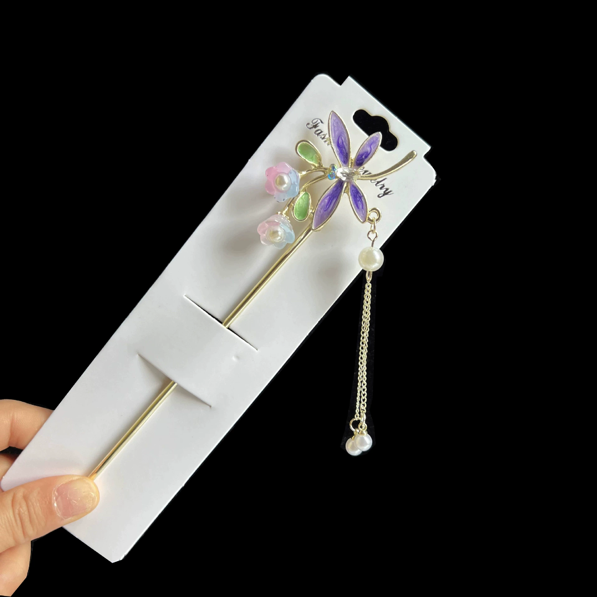 Hairpin Hanfu заколка для волос, орхидея цветочный декоративный аксессуар для волос, простая элегантная китайская стиль