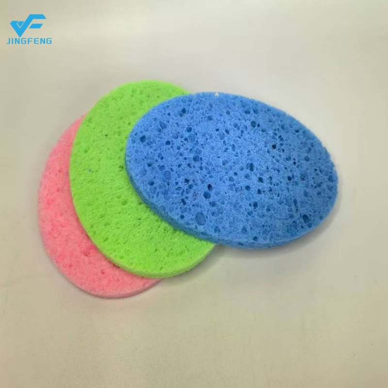 压缩椭圆形木浆海棉 洗脸扑 清洁化妆海绵 吸水膨胀亲肤木桨绵