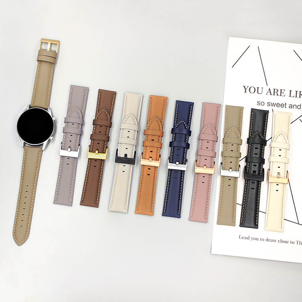 Suitable for Huawei Watch Straps Gt6/Gt5/4/3/2/Watch5 Genuine Leather 22Mm/18Mm/20Mm Universal Watch Strap