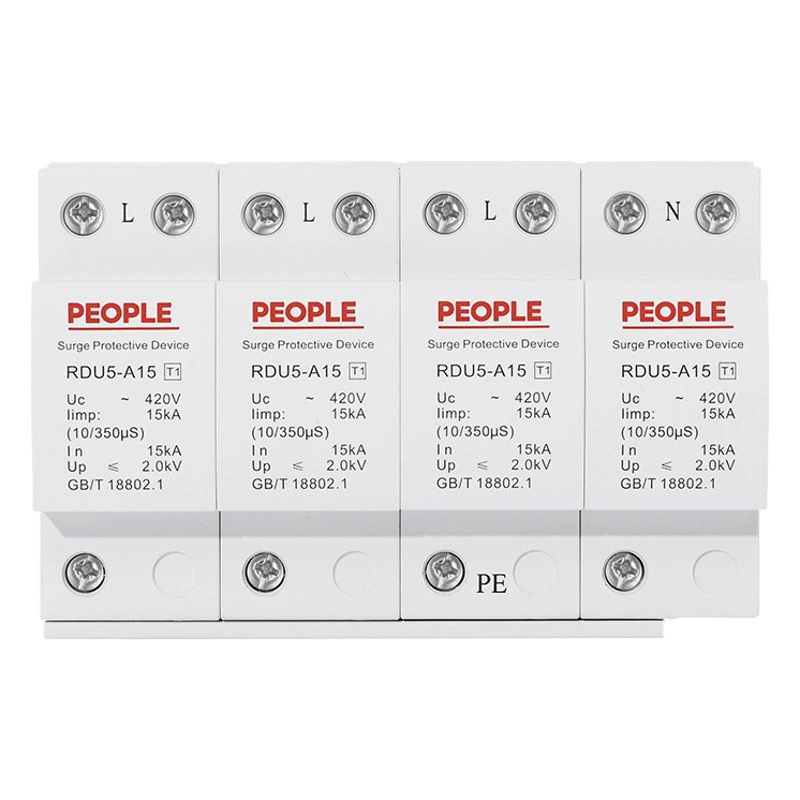 Народный электроприбор RDU5 молниезащита от перенапряжений первого уровня и второго уровня 10/20/40/60/80/100kA