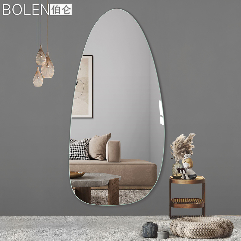 BOLEN Internet fotografía de celebridades espejo de tocador sin marco de forma especial espejo decorativo sala de estar guardarropa espejo de cuerpo completo pared autoadhesiva