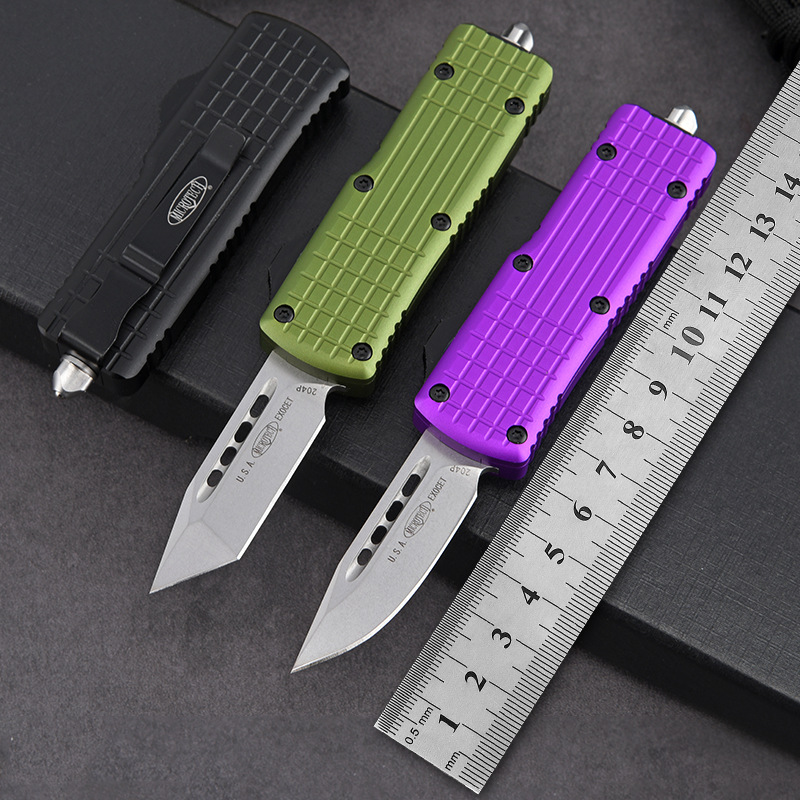 跨境热销铝合金EDC直出美工刀 UT85迷你防身户外刀求生刀快递小刀