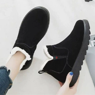 Внешняя торговля зимой простой бархатный толстый нижний женский снежный сапоги студенческая хлопчатобумажная обувь повседневная нескользкая корейская женская обувь оптом