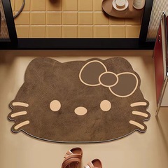 アニメかわいいケイティ猫ミコ頭珪藻泥マットトイレ浴室トイレ滑り止め吸水マット卸売り