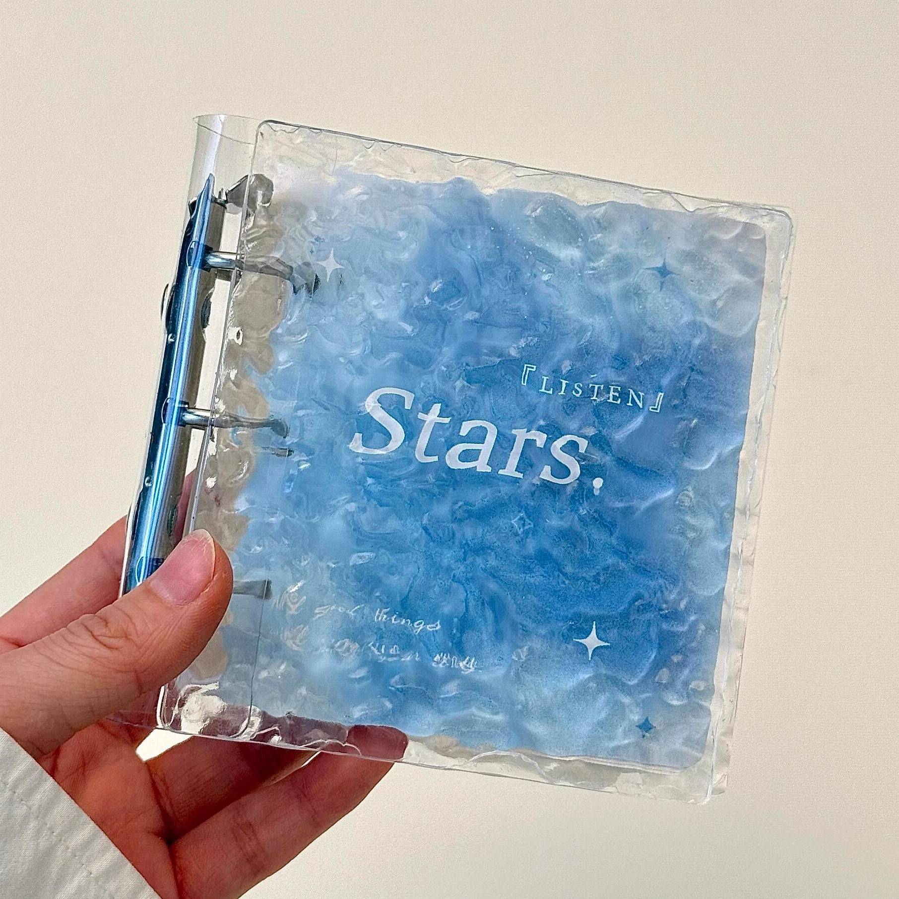 물결무늬 카드북, 새로운 스타일의 고급 크리스탈 카드북, 스타 추적 소형 카드 수집북, 루스리프 폴라로이드 사진첩