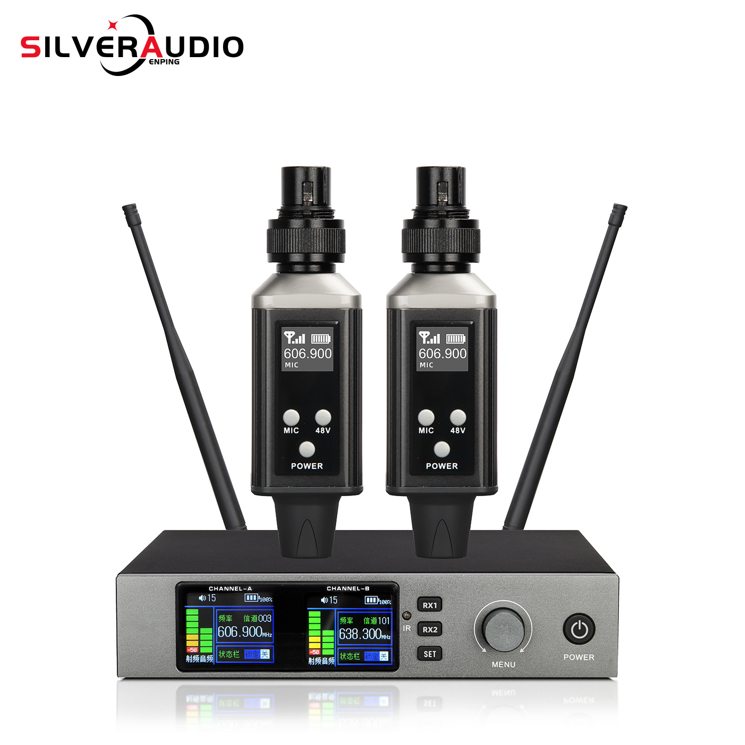 Wireless Microphone Transmission Transmitter System Handheld Dynamic Condenser Microphone Wired Converter Uhf Grenade