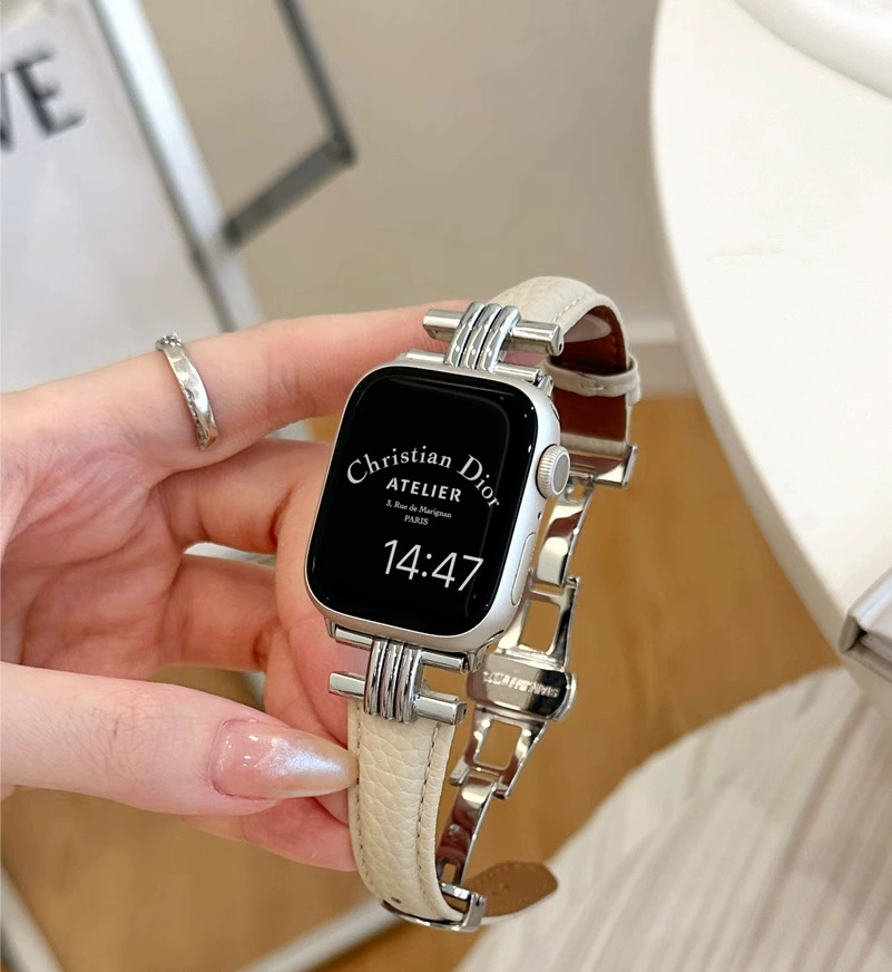 Применение Apple с AppleWatch9/8/7 кожаная маленькая талия девочке iWatch4/5/6SE3ULTRA