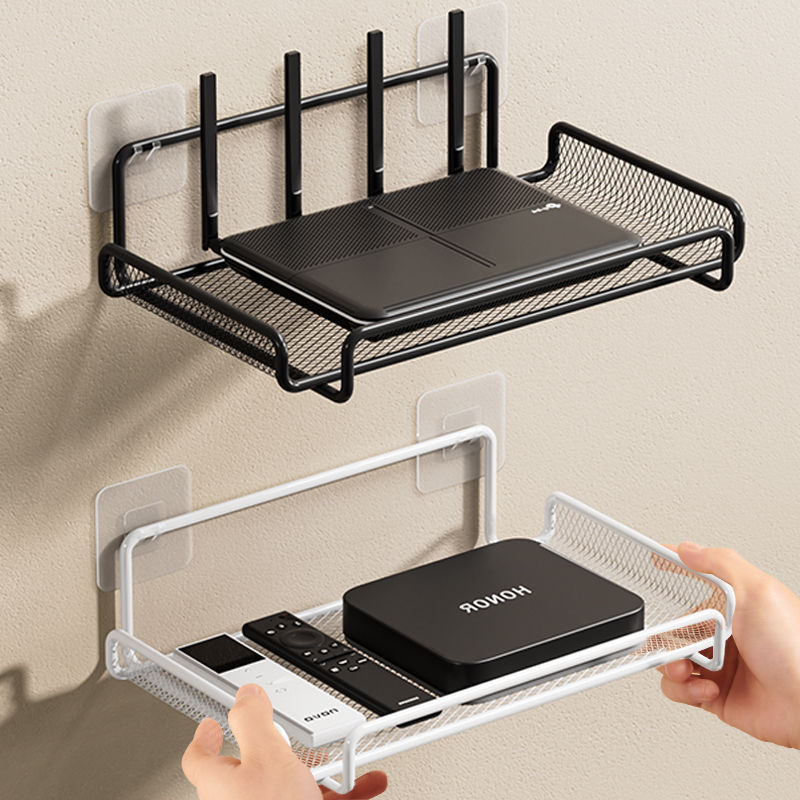 Hole-Free Projector Bracket Wall Storage Rack Wall-Mounted Router Placement Rack Tv Set-Top Box Support Rack