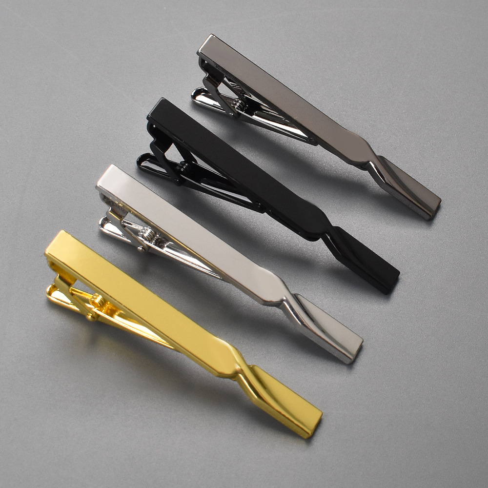 Amazon Cross-border New Business Tie Clip Threaded Brass Tie Clip Men's Dress Business Tie Clip