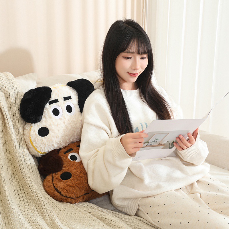 Nórdico inswind cachorro almohada larga niñas dormir piernas de pelusa almohada decoración casera sofá almohada regalo