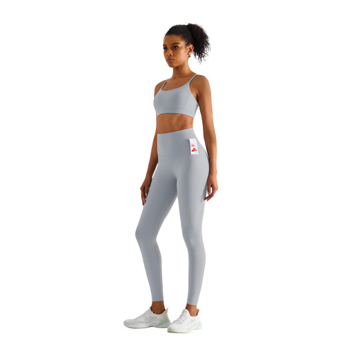 AD high luxury double 6 nylon Lycra peach hip fitness pants for women carefully selected high waist tights brushed nude yoga pants