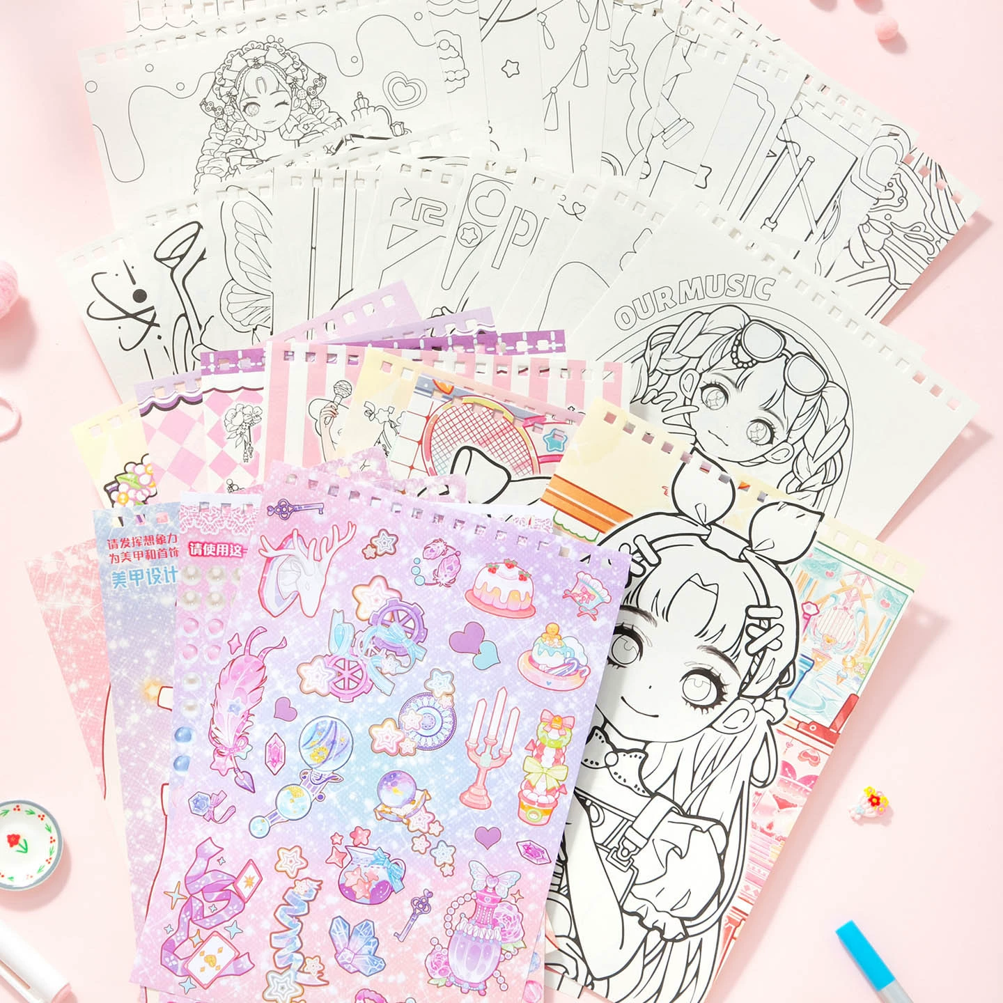 芯陌 High quality book with pictures, children's coloring book, sticker, graffiti, handmade