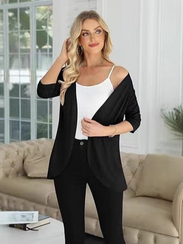 European and American hot women's clothing wish spring and autumn new hot selling pure color cardigan top