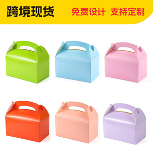 Foreign Trade Cross-Border Manufacturers Spot Portable Cake Candy Box Baking Mousse Packaging Box Wedding Candy Gift Handbag