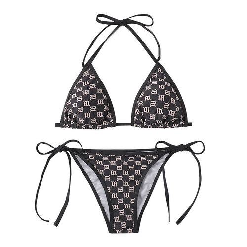 Swimwear for women  European and American new style split swimsuit women's lace-up bikini sexy split women's swimsuit suit