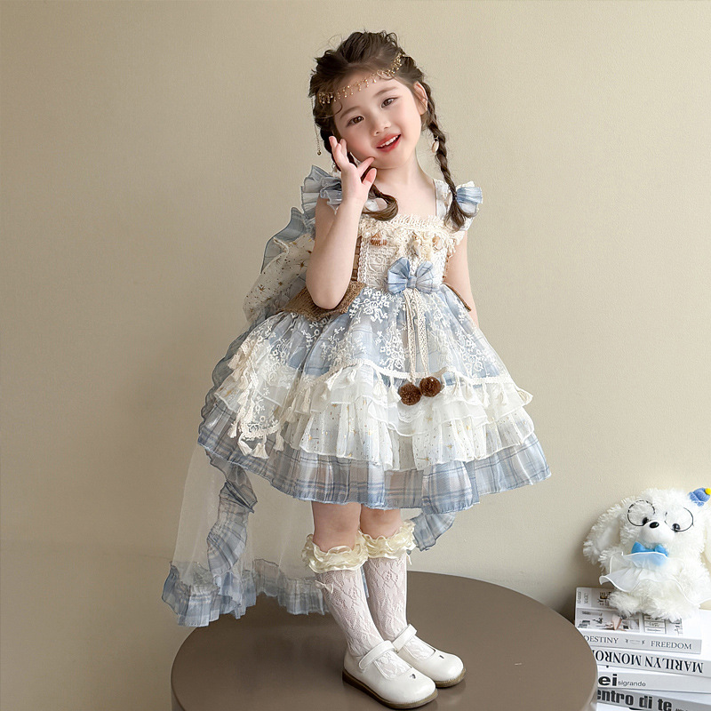 Girls' Dress Summer Dress 2026 New Style Kidsren's Lolita Princess Dress Little Girl Summer Birthday Dress Dress
