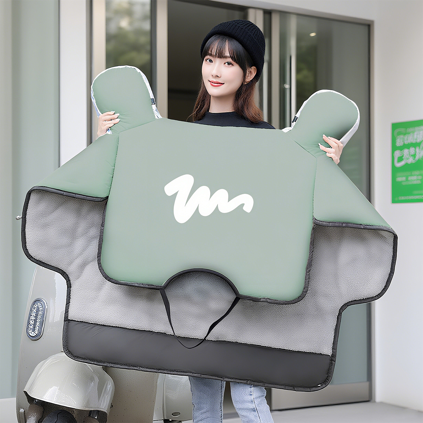 电动车挡风被冬季加绒加厚防水小型电瓶摩托车防雨高颜值2025新款