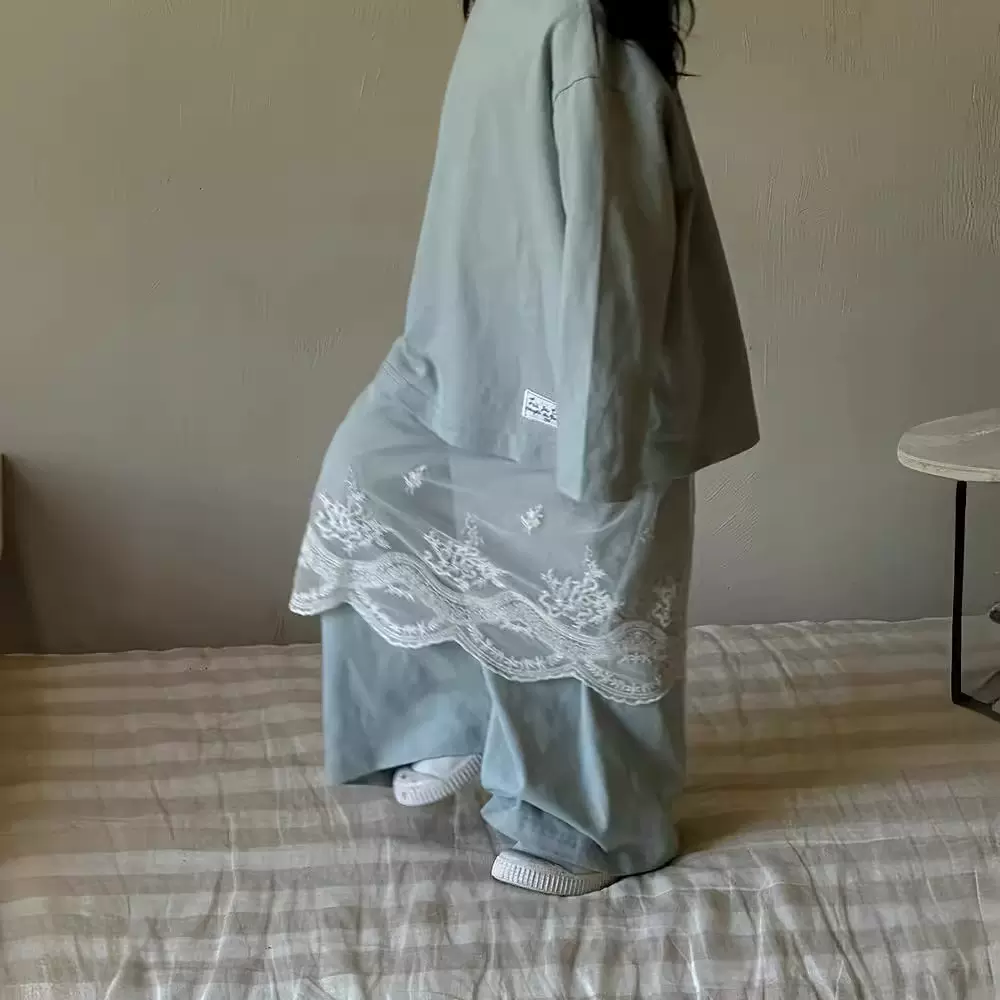 儿童纯色针织套装2024秋季韩版新款男女童慵懒长袖长裤圆领两件套