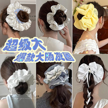 蝴蝶结大肠圈日韩时尚简约百搭波点超柔面料清新甜美大肠发圈头饰