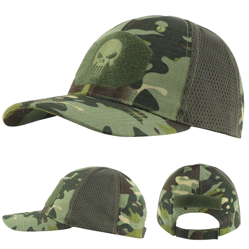 Gorra de béisbol de camuflaje, gorra táctica con visera, gorra de verano transpirable para senderismo, gorra de malla con velcro, gorra de ciclismo, moderna
