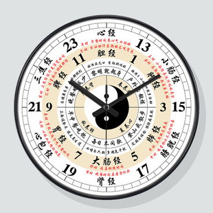 子午流注钟表中医养生家用时钟十二时辰静音客厅24小时院厂家-阿里巴巴