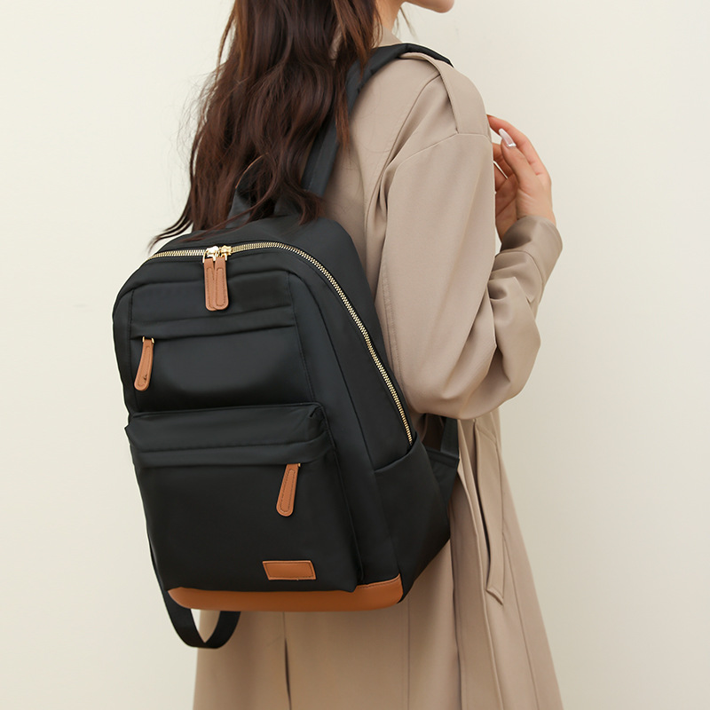 Casual Laptop Backpack For Women Fashionable Oxford Fabric Bag_voghion.com