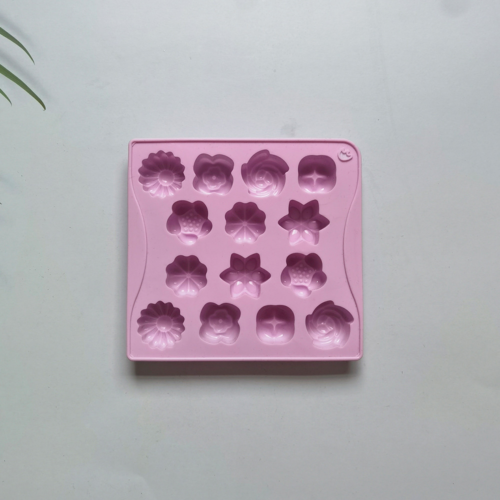 14 flores 60 molde de silicona pastel helado pudín molde de postre jabón utensilios