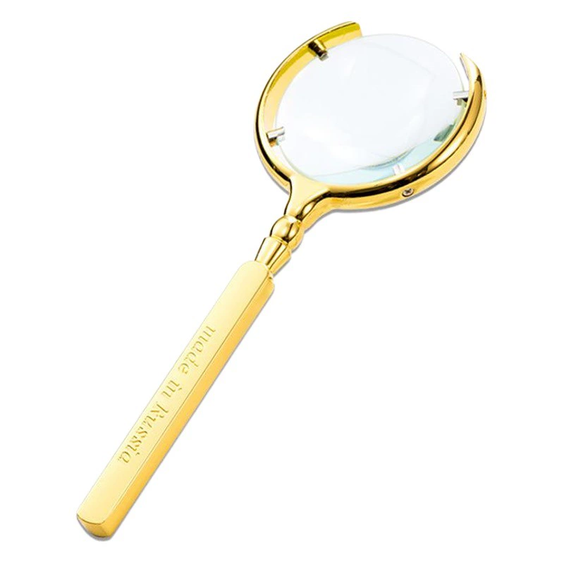 Ручной с отверстием Полумесяца 8-кратное увеличительное стекло для чтения газет пожилых детей ювелирные изделия бизнес-карта прожектор зажигания