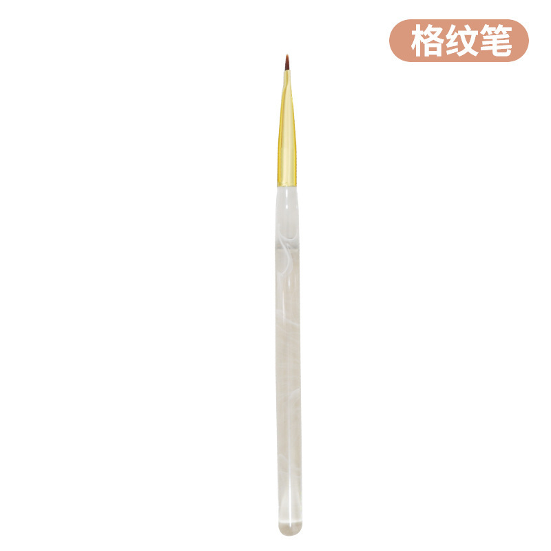 亚马逊批发亚克力美甲工具套装透明金色彩绘平头光疗笔画花美甲笔|undefined