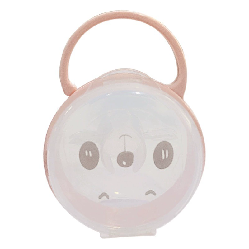 2023 новая детская соска прозрачная Пылезащитная коробка с портативной функцией мультяшная соска полипропиленовая панда ящик для хранения
