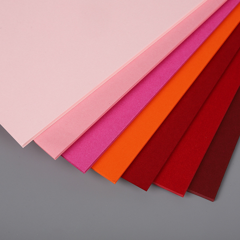 250g Red Pure Wood Pulp Color DIY Handmade Kindergarten Environment Creation Full-Size Large Sheet A3A4 Red Wine Red Printing Paper