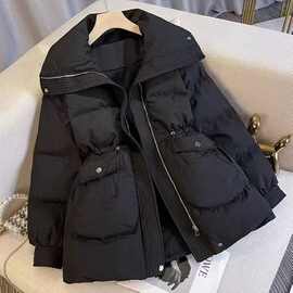 羽绒棉服显瘦棉衣棉服2025冬季新款加厚收腰棉袄宽松外套长款时尚