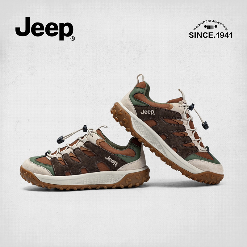 Jeep Outdoor Sports Casual Shoes for Women 2023 New Functional Shoes Niche Workwear Style Thick-Soled American Retro Shoes