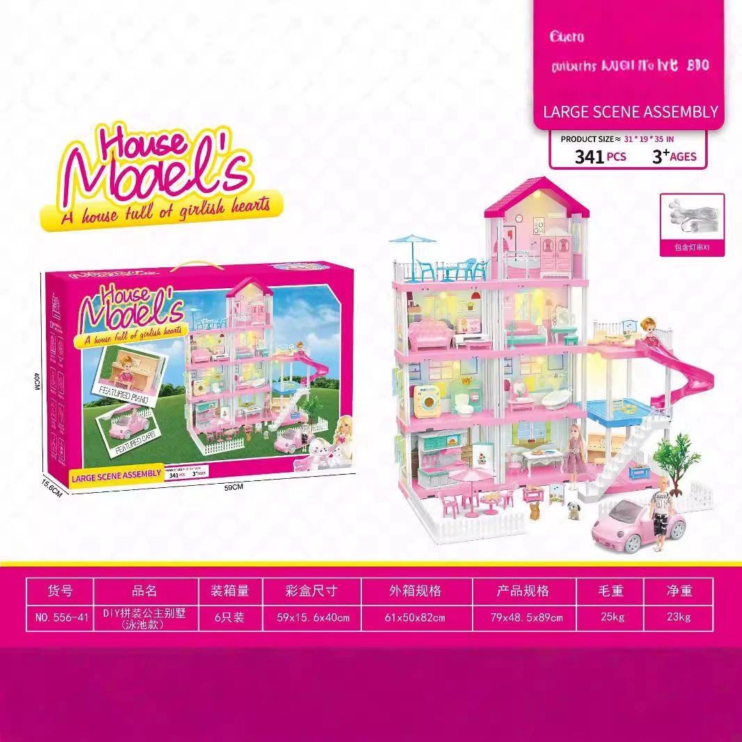 (Cross-border trading), hut, castle, villa, house, toy, constructor, DIY house, Birthday gift