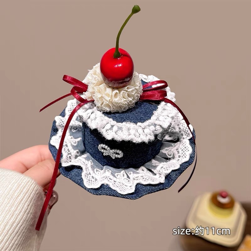 小女孩生日帽子皇冠发箍女童樱桃蛋糕头箍儿童公主风网红洋气头饰|undefined