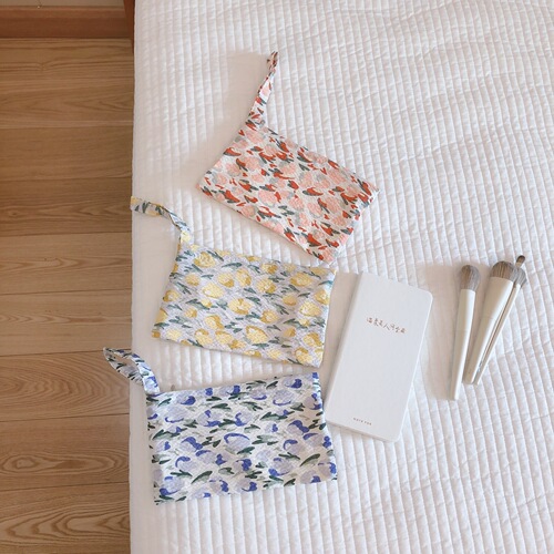 [Suxi Cloth Bag] Fresh and Cute Mini Hand-held Mobile Phone Bag Small Tote Bag Cotton Bag Wallet Makeup Storage Bag