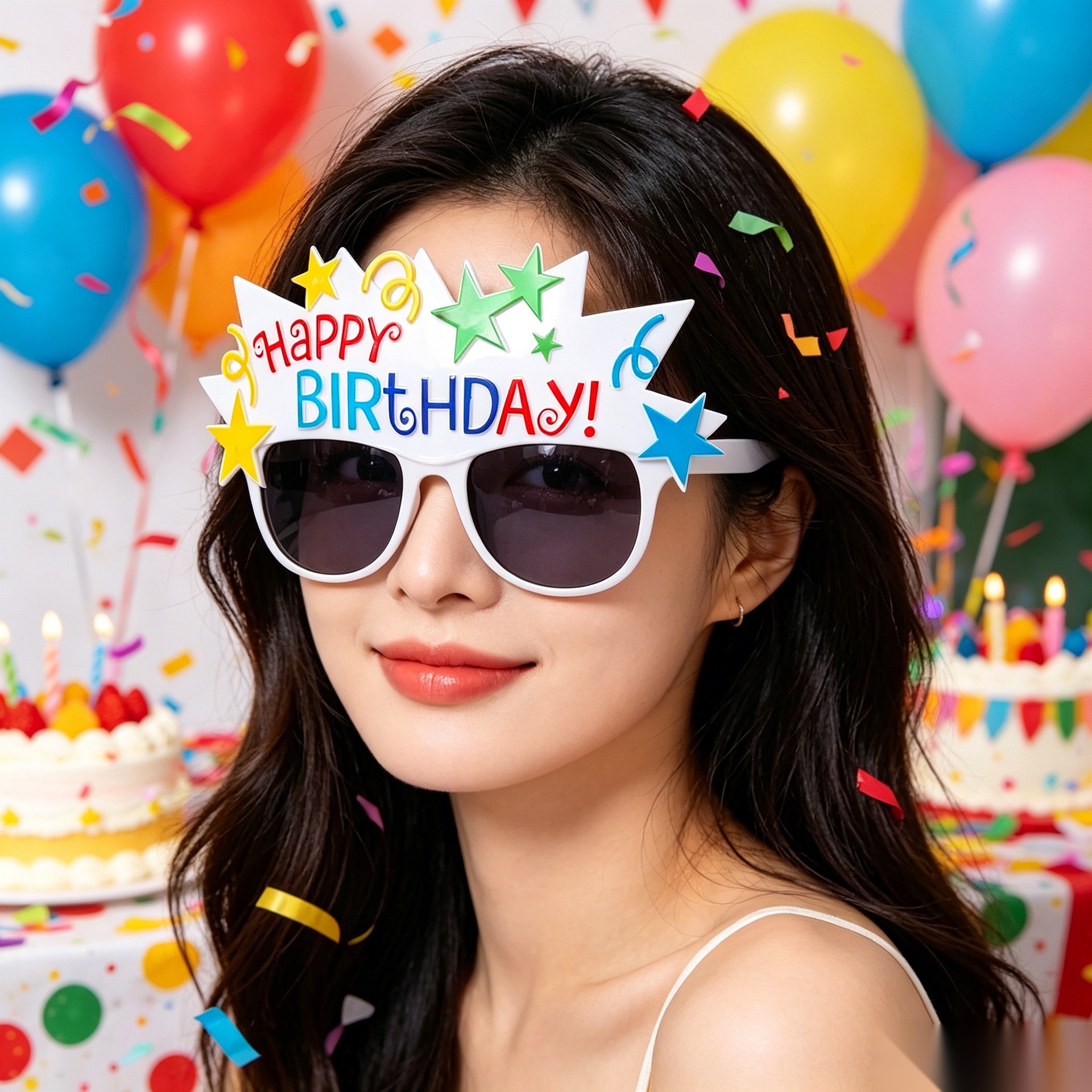 Cumpleaños temático fiesta gafas extrañas feliz cumpleaños pastel vela gafas de diseño de cumpleaños accesorios de fotos