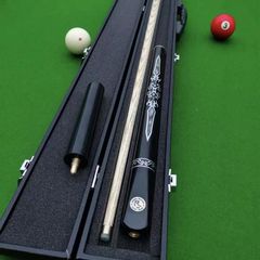 战神台球杆野豹加重球杆小头中式通杆黑八斯诺克九球桌手工通杆桌