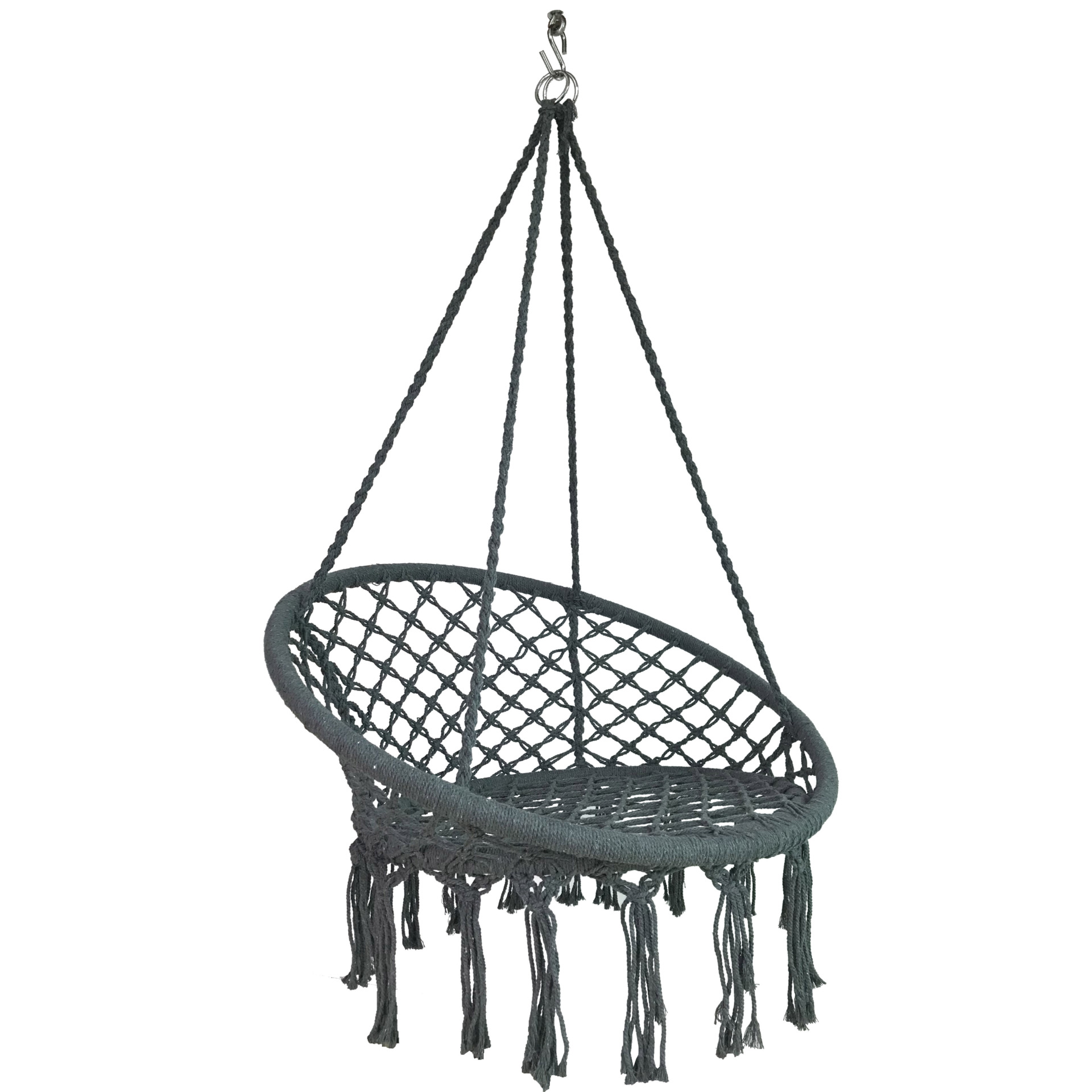 Transfronterizo especial borla cuerda de algodón cesta tejida Comercio exterior Estilo nórdico interior silla colgante al aire libre columpio fábrica al por mayor