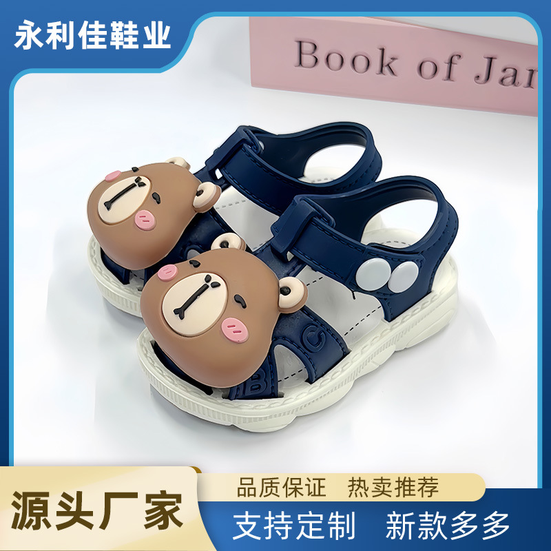 Sandalias para niños de verano bebés bebés de base suave zapatos de cabeza de bebé fábrica directa al por mayor comercio exterior comercio electrónico