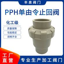 PPH球型止回阀 PP-H单由令止回阀 塑料逆止阀 单向阀 活接止回阀